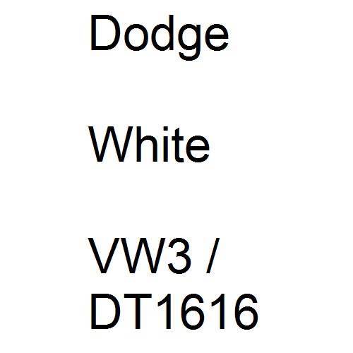 Dodge, White, VW3 / DT1616.